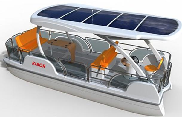 Прогулочный катер KIBOR на солнечных батареях, модель 2013 года, электрический катер прогулочный цена, яхта на солнечных батареях KIBOR, купить катер на солнечных батареях, куплю яхту катамаран, купить катер лодку в Москве цены.
